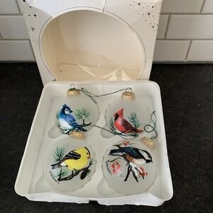 Bronners Christmas‎ Birds Frosted Glass Ornament